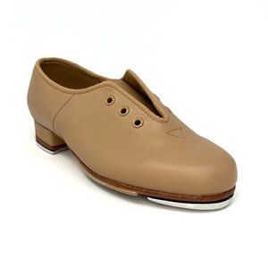Bloch Girl’s Size 12 Leather Jazz Tap Shoes Tan Techno Taps Boy”s Toddler New